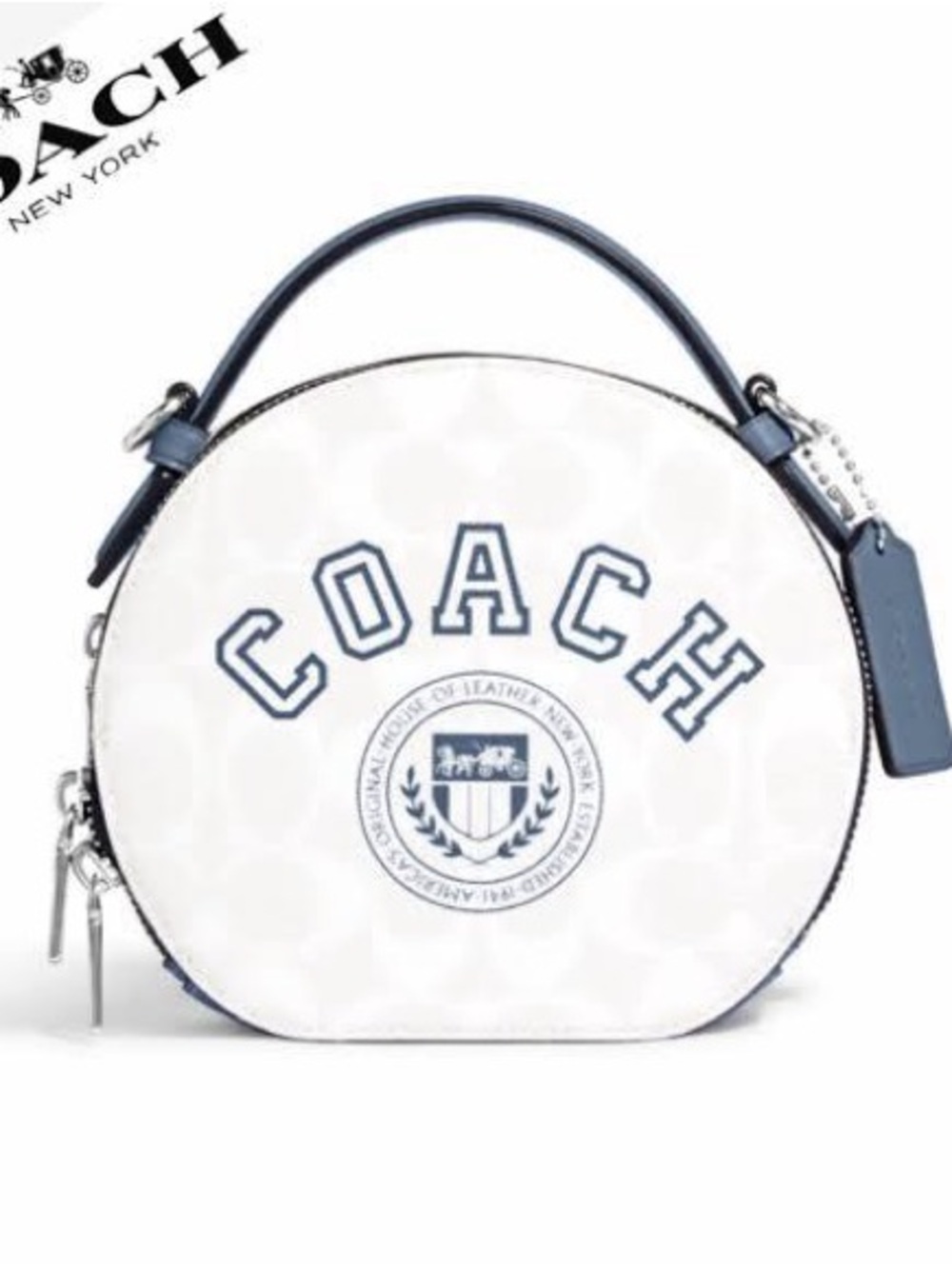 NWT Coach Canteen Crossbody Bag in Signature Canvas with Varsity Motif - Picture 12 of 12